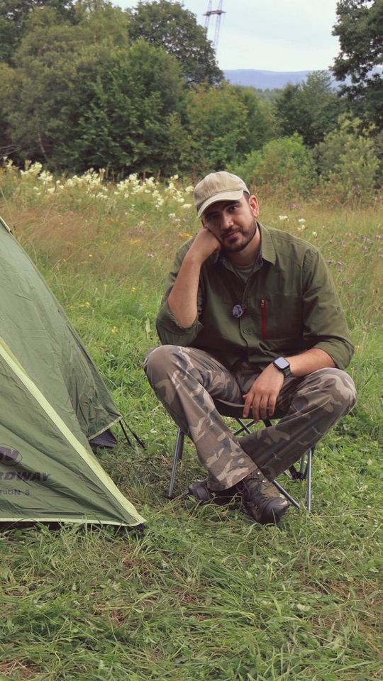 Hayk Bilbulyan on a hiking trail